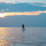 イザナギSUPと夕日